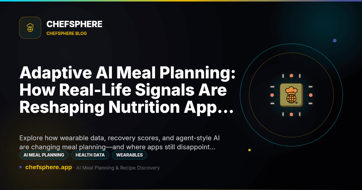 Adaptive AI Meal Planning: How Real-Life Signals Are Reshaping Nutrition Apps (2026)