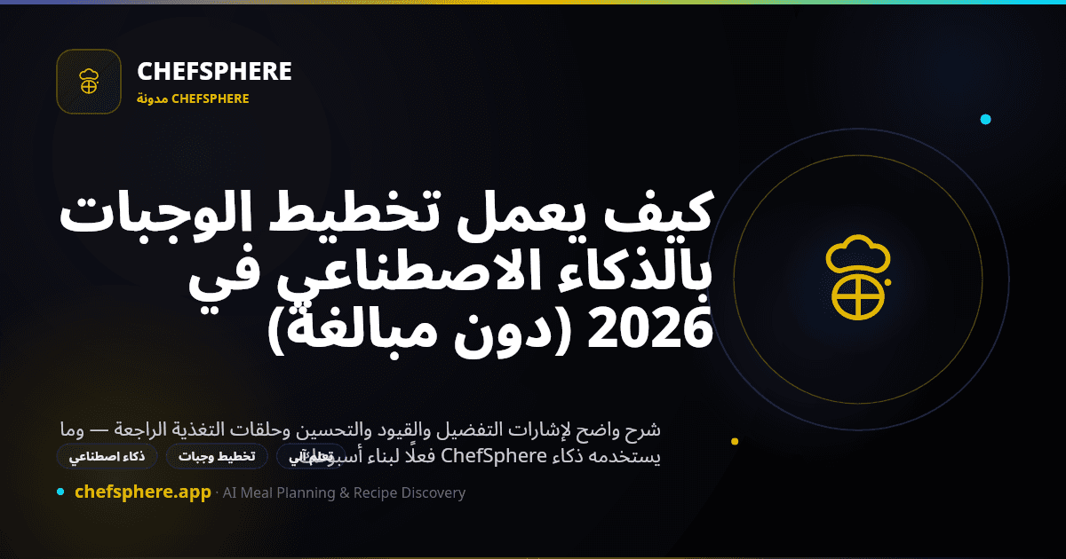 كيف يعمل تخطيط الوجبات بالذكاء الاصطناعي في 2026 (دون مبالغة)