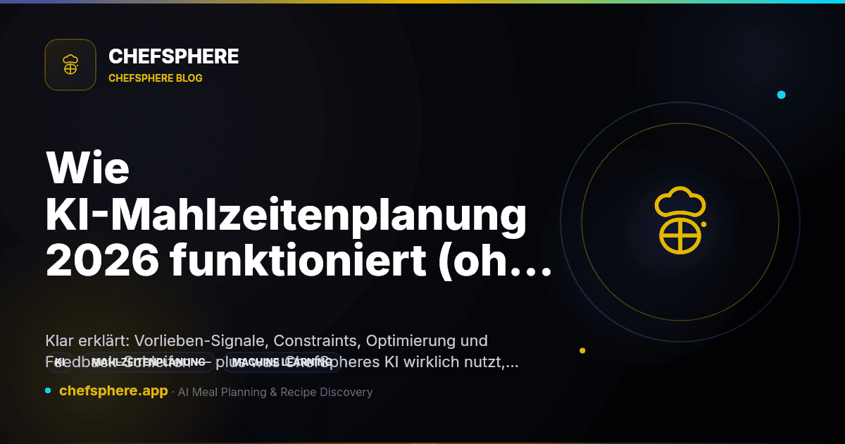 Wie KI-Mahlzeitenplanung 2026 funktioniert (ohne Hype)