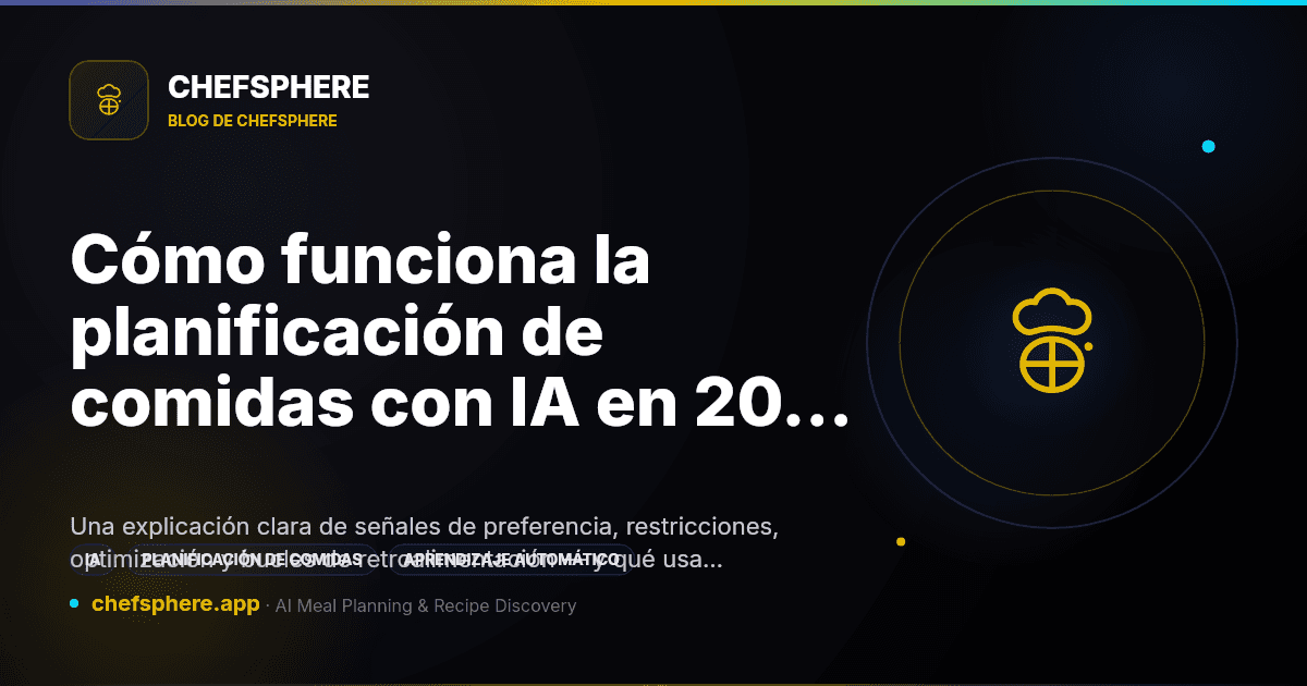 Cómo funciona la planificación de comidas con IA en 2026 (sin bombo)