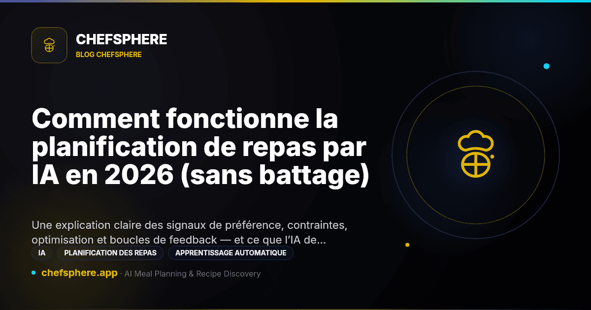 Comment fonctionne la planification de repas par IA en 2026 (sans battage)