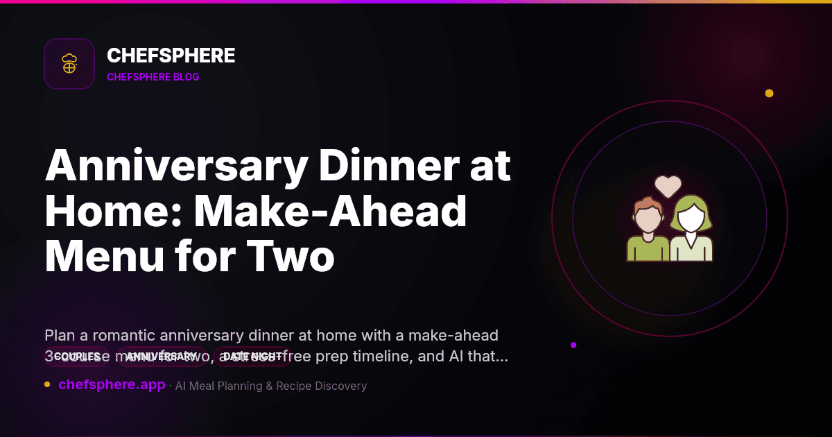 Anniversary Dinner at Home: Make-Ahead Menu for Two