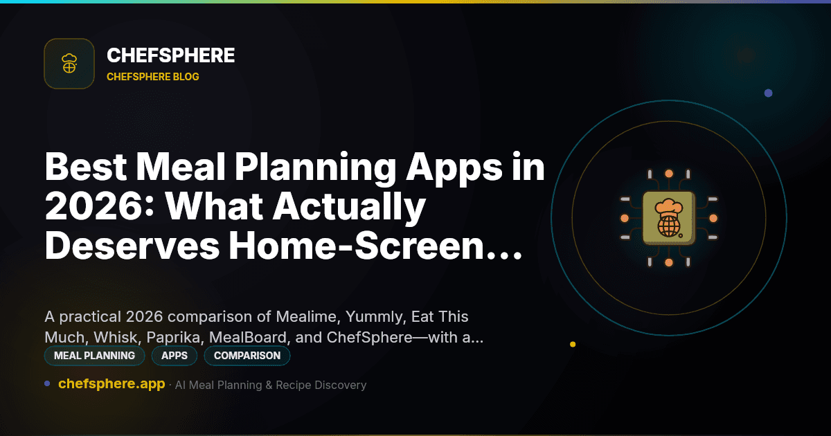 Best Meal Planning Apps in 2026: What Actually Deserves Home-Screen Space
