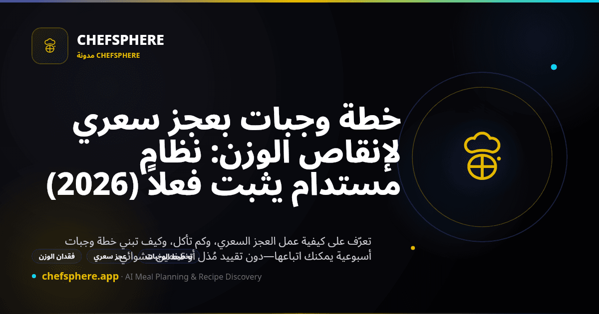 خطة وجبات بعجز سعري لإنقاص الوزن: نظام مستدام يثبت فعلاً (2026)