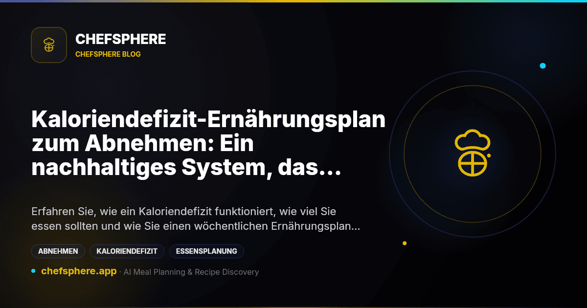 Kaloriendefizit-Ernährungsplan zum Abnehmen: Ein nachhaltiges System, das wirklich hält (2026)