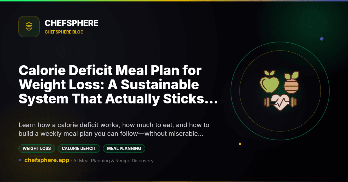 Calorie Deficit Meal Plan for Weight Loss: A Sustainable System That Actually Sticks (2026)