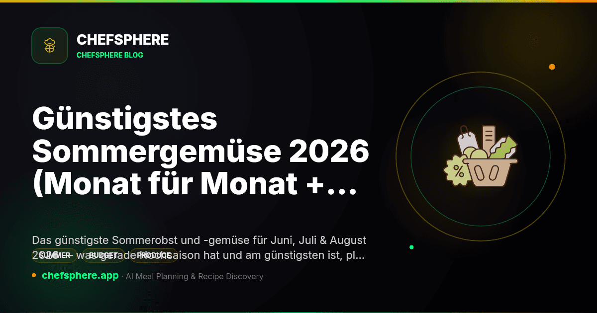 Günstigstes Sommergemüse 2026 (Monat für Monat + Plan)
