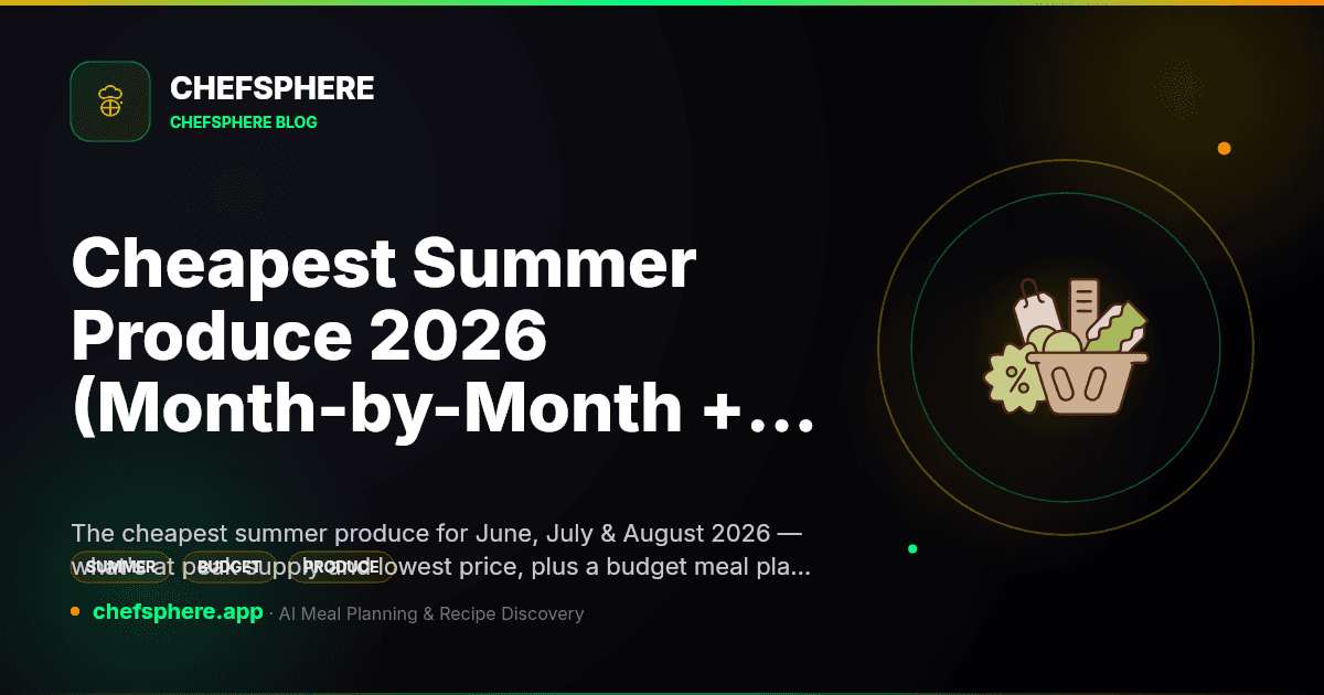 Cheapest Summer Produce 2026 (Month-by-Month + Plan)