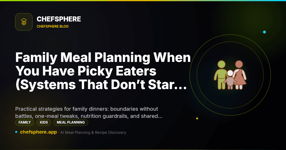 Family Meal Planning When You Have Picky Eaters (Systems That Don’t Start Wars)