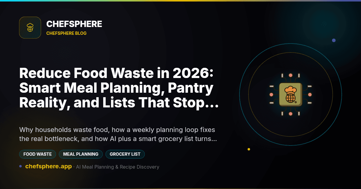 Reduce Food Waste in 2026: Smart Meal Planning, Pantry Reality, and Lists That Stop Overbuying