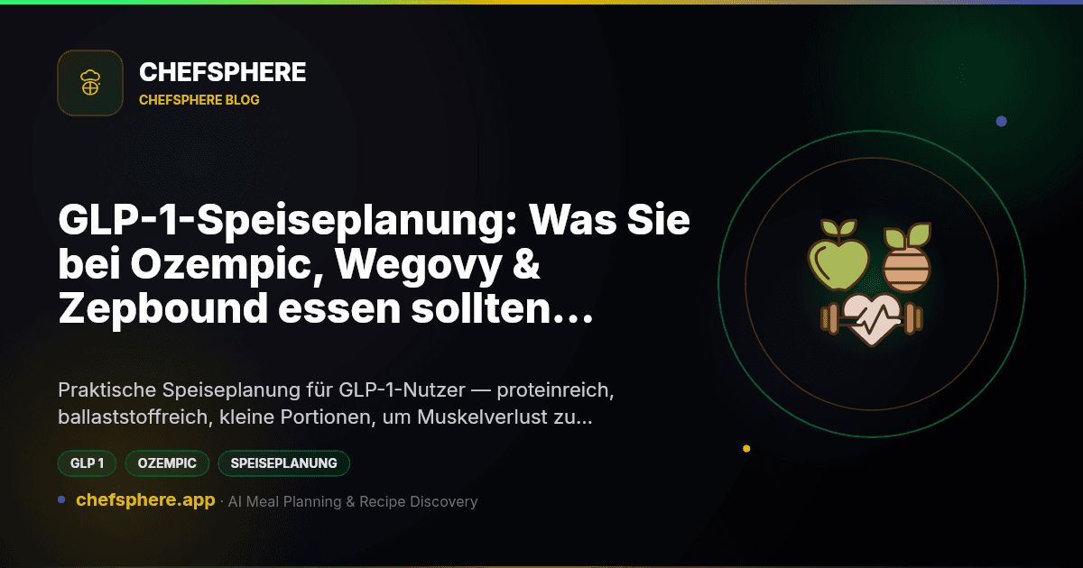 GLP-1-Speiseplanung: Was Sie bei Ozempic, Wegovy & Zepbound essen sollten (Ratgeber April 2026)