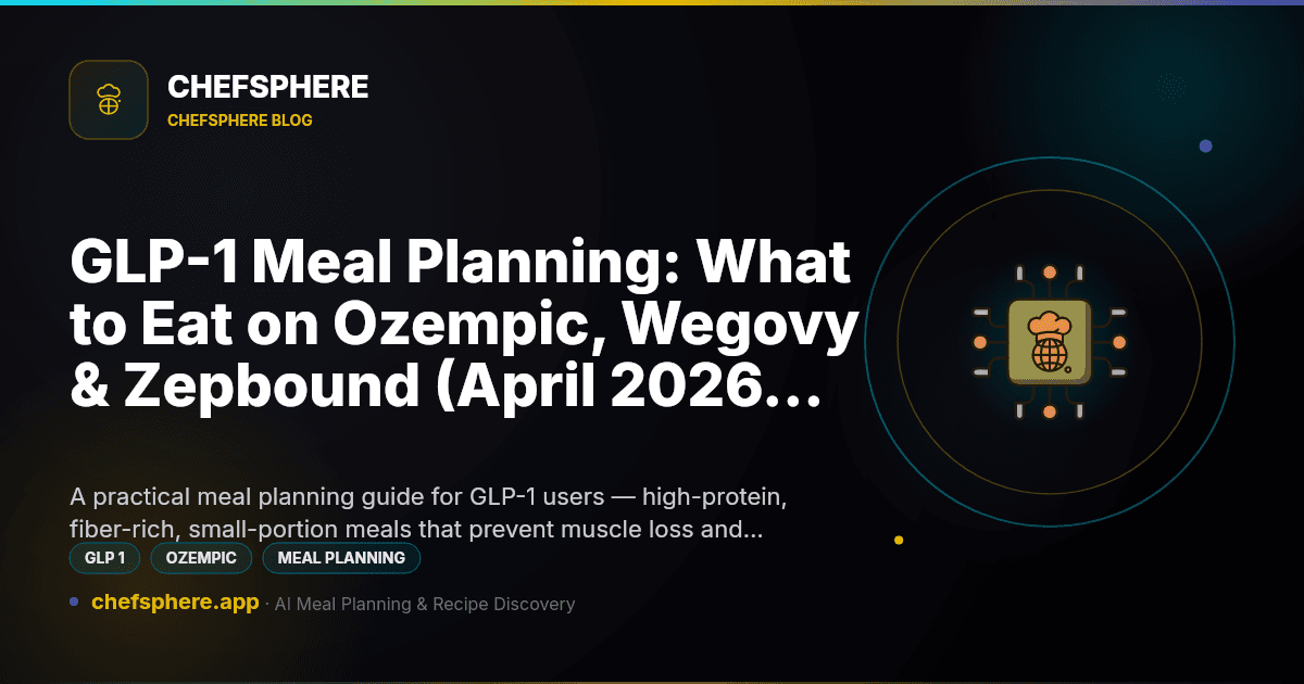GLP-1 Meal Planning: What to Eat on Ozempic, Wegovy & Zepbound (April 2026 Guide)