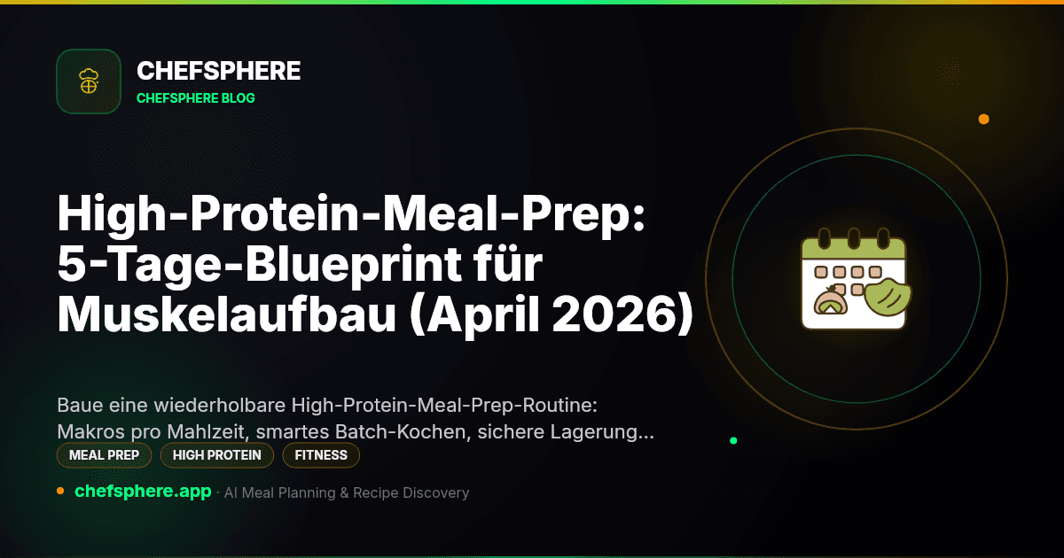 High-Protein-Meal-Prep: 5-Tage-Blueprint für Muskelaufbau (April 2026)