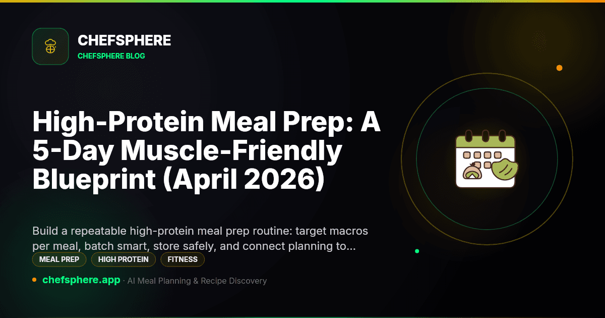 High-Protein Meal Prep: A 5-Day Muscle-Friendly Blueprint (April 2026)