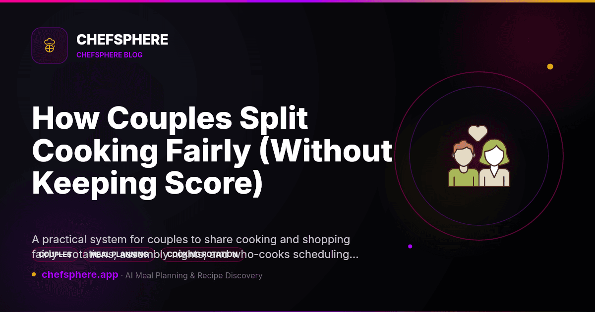 How Couples Split Cooking Fairly (Without Keeping Score)