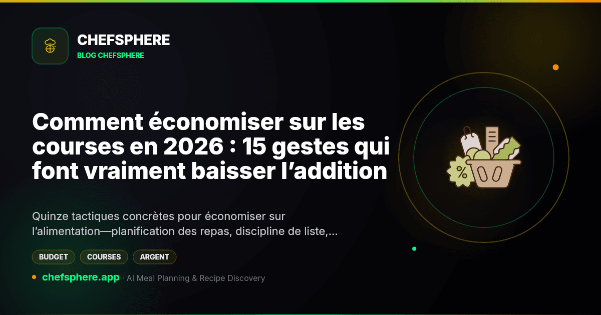 Comment économiser sur les courses en 2026 : 15 gestes qui font vraiment baisser l’addition