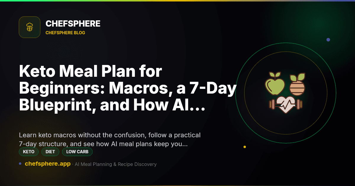 Keto Meal Plan for Beginners: Macros, a 7-Day Blueprint, and How AI Helps (2026)