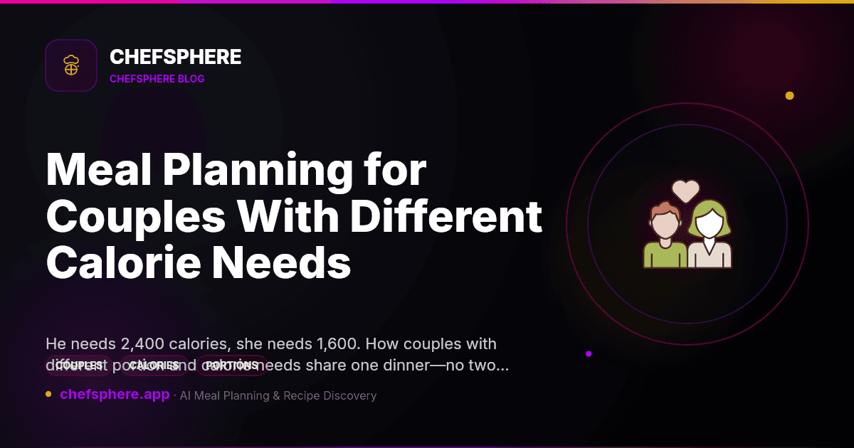 Meal Planning for Couples With Different Calorie Needs