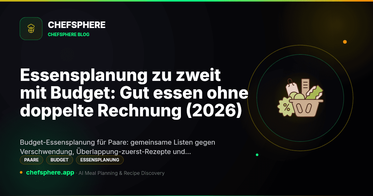 Essensplanung zu zweit mit Budget: Gut essen ohne doppelte Rechnung (2026)