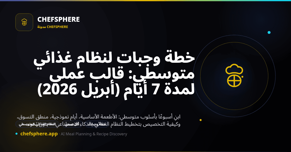 خطة وجبات لنظام غذائي متوسطي: قالب عملي لمدة 7 أيام (أبريل 2026)