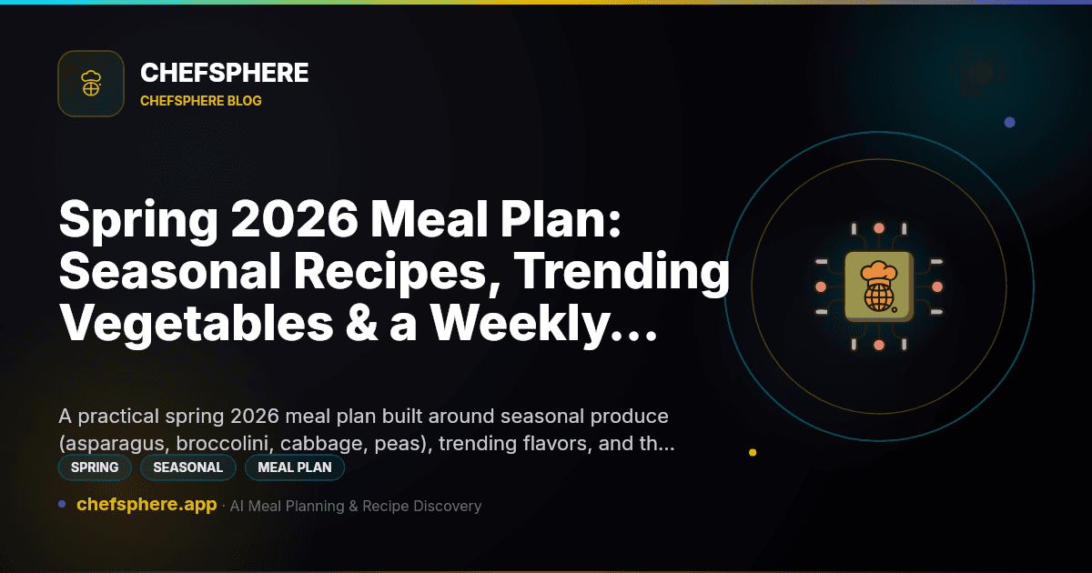 Spring 2026 Meal Plan: Seasonal Recipes, Trending Vegetables & a Weekly Framework
