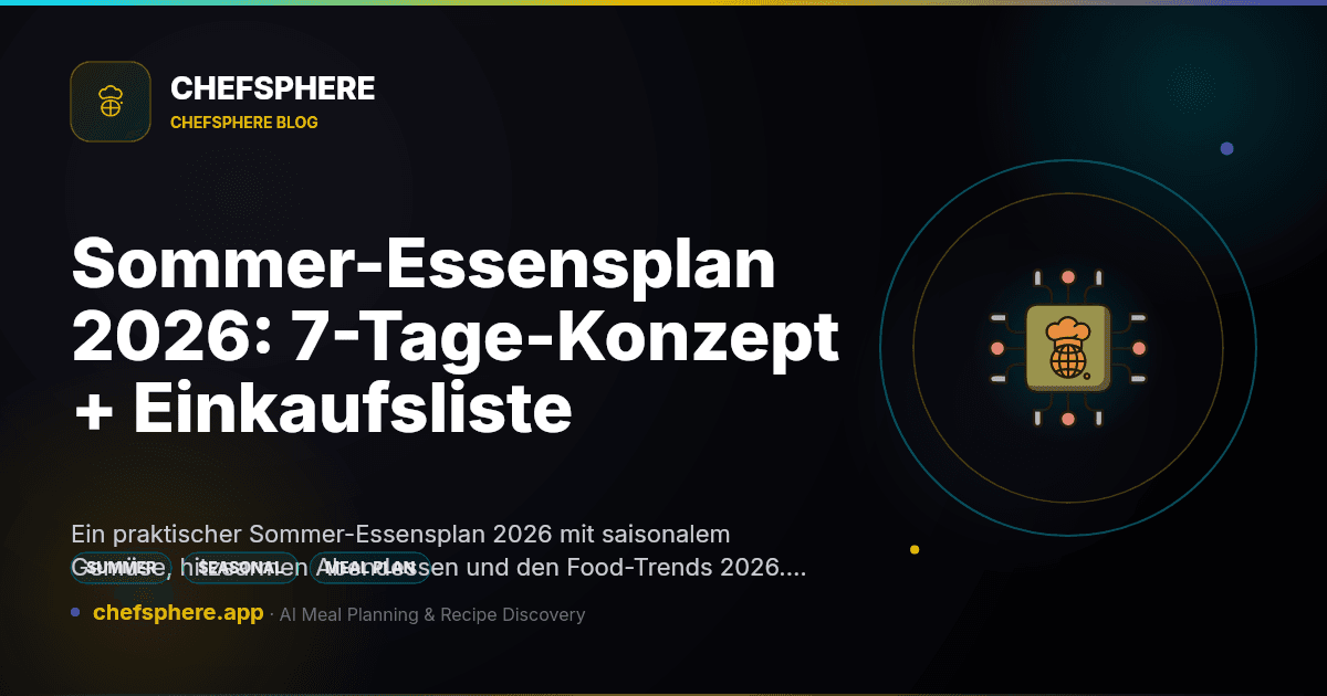 Sommer-Essensplan 2026: 7-Tage-Konzept + Einkaufsliste