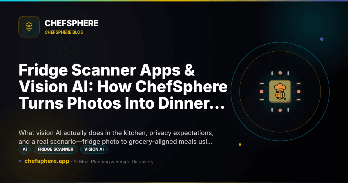 Fridge Scanner Apps & Vision AI: How ChefSphere Turns Photos Into Dinner Plans