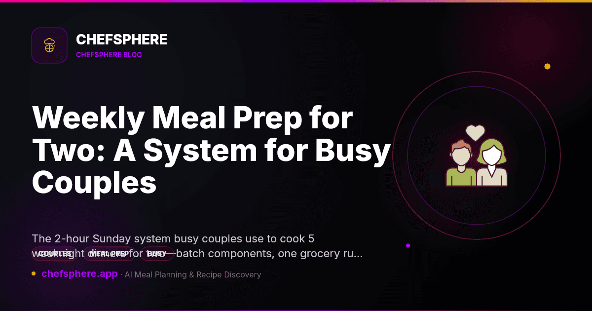 Weekly Meal Prep for Two: A System for Busy Couples