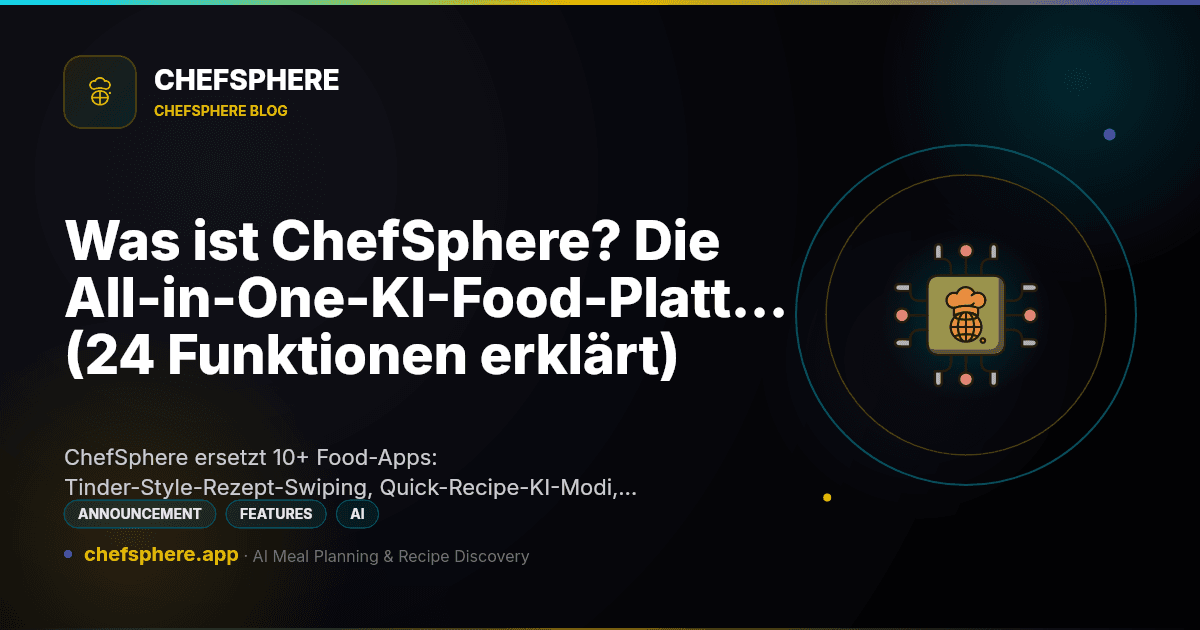 Was ist ChefSphere? Die All-in-One-KI-Food-Plattform (24 Funktionen erklärt)