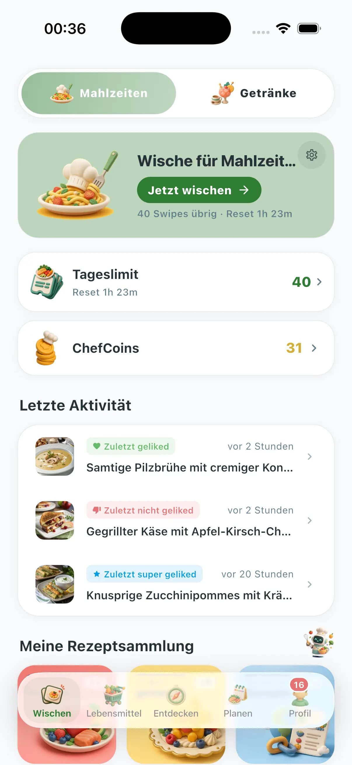 Jede Essensplanungs-Ecke von ChefSphere — auf einer Karte — Map of ChefSphere content hubs — meal plans, recipes, community and kitchen tools for everyday home cooks