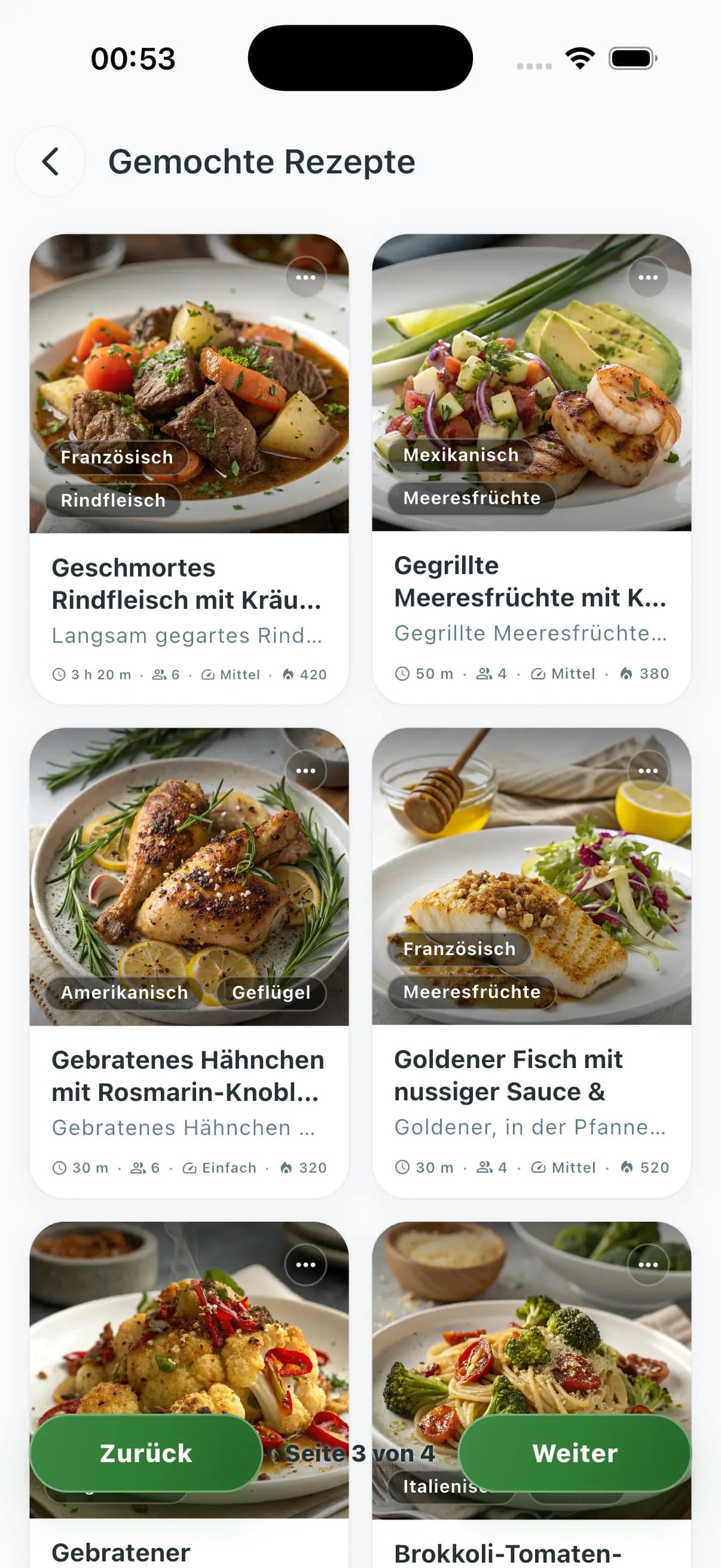 Asiatische Rezepte — Asiatische recipes — ChefSphere recipes on iPhone — real in-app captures, not generated kitchen stills