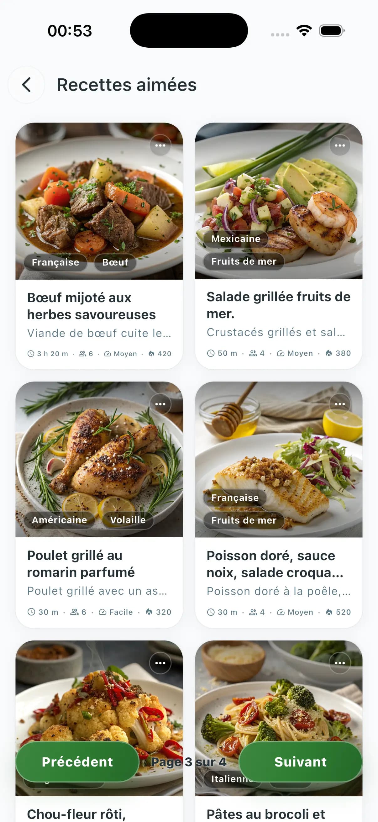 Recettes asiatiques — asiatiques recipes — ChefSphere recipes on iPhone — real in-app captures, not generated kitchen stills