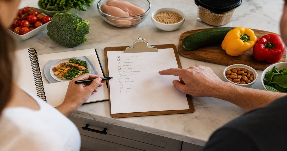 How to Lose Weight Together as a Couple (2026 Plan) — prep and portions detail