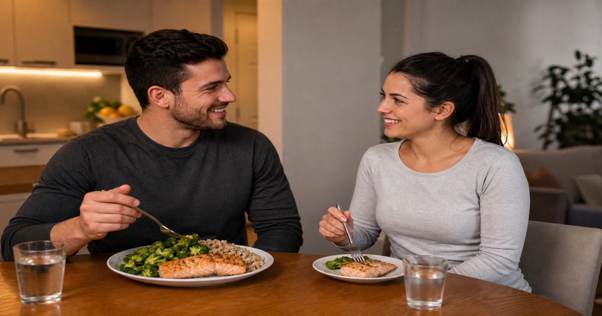 How to Lose Weight Together as a Couple (2026 Plan) — in-kitchen scene