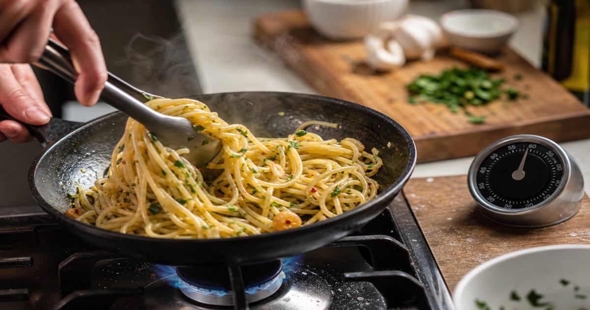Quick Dinner Ideas for Busy Nights: 30 Ideas + a System That Actually Sticks — in-kitchen scene