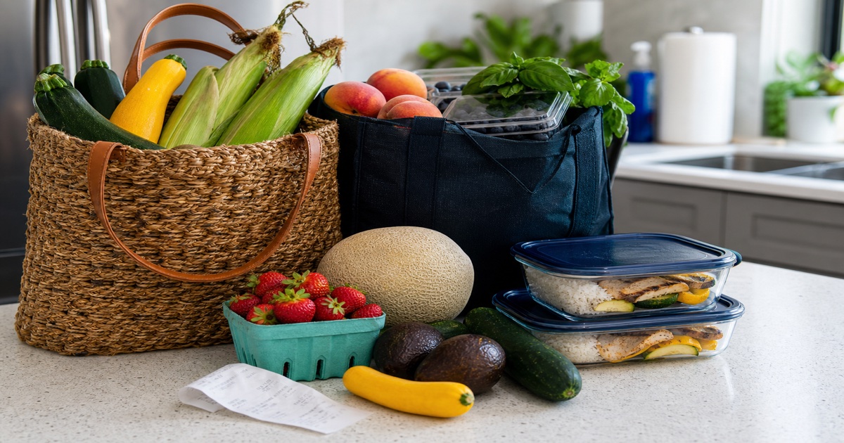 Summer Meal Plan on a Budget 2026 (7 Days, ~$75 for Two) — prep and portions detail
